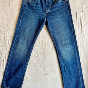 Levi's Premium Selvedge 501 Men's Straight Jeans in Medium Blue